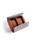 ELEMENTO | BLACK/WHITE HOUNDSTOOH 2-WATCH TRAVEL & STORAGE CASE